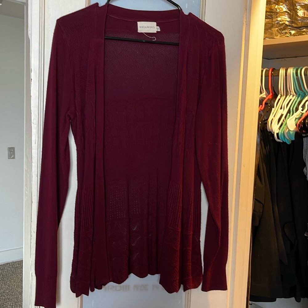 Burgundy Cardigan